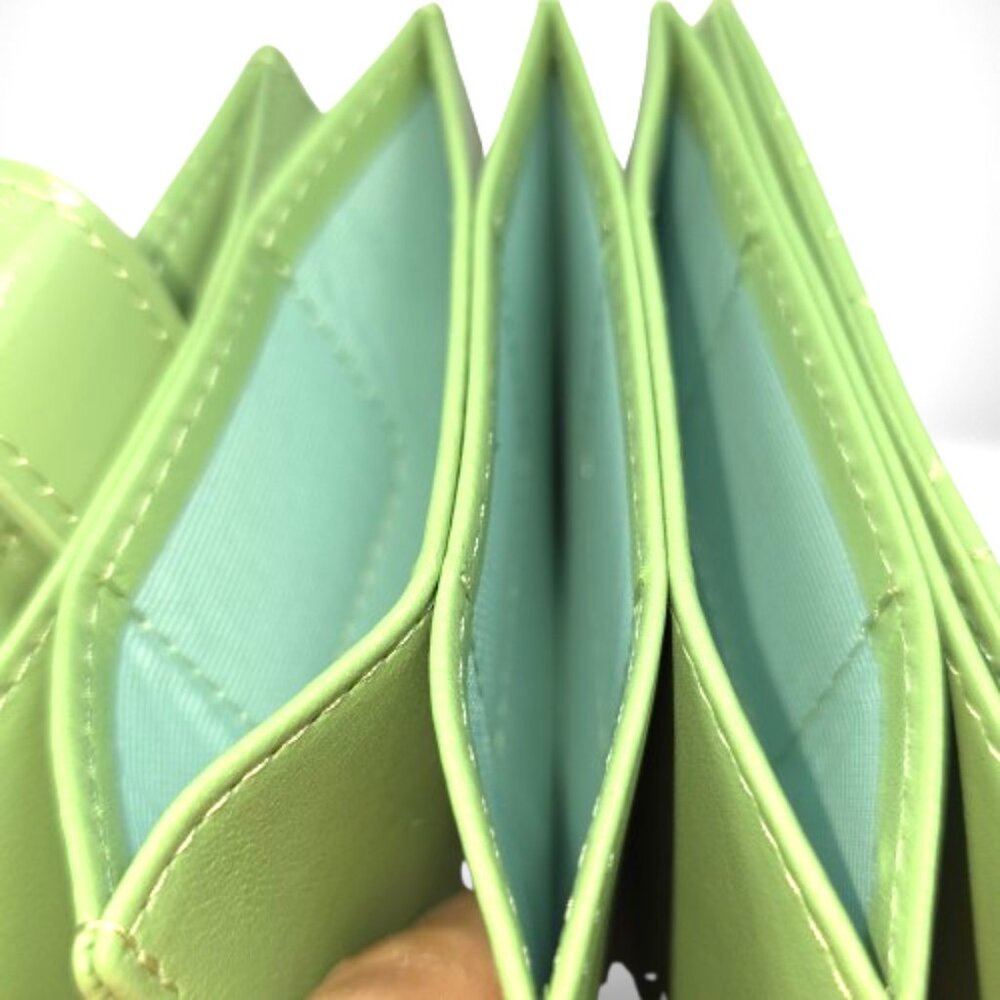 Dior Lady Dior “Jasmine” Card Holder – Mint Green Patent Cannage Calfskin - New - Picture 6 of 8